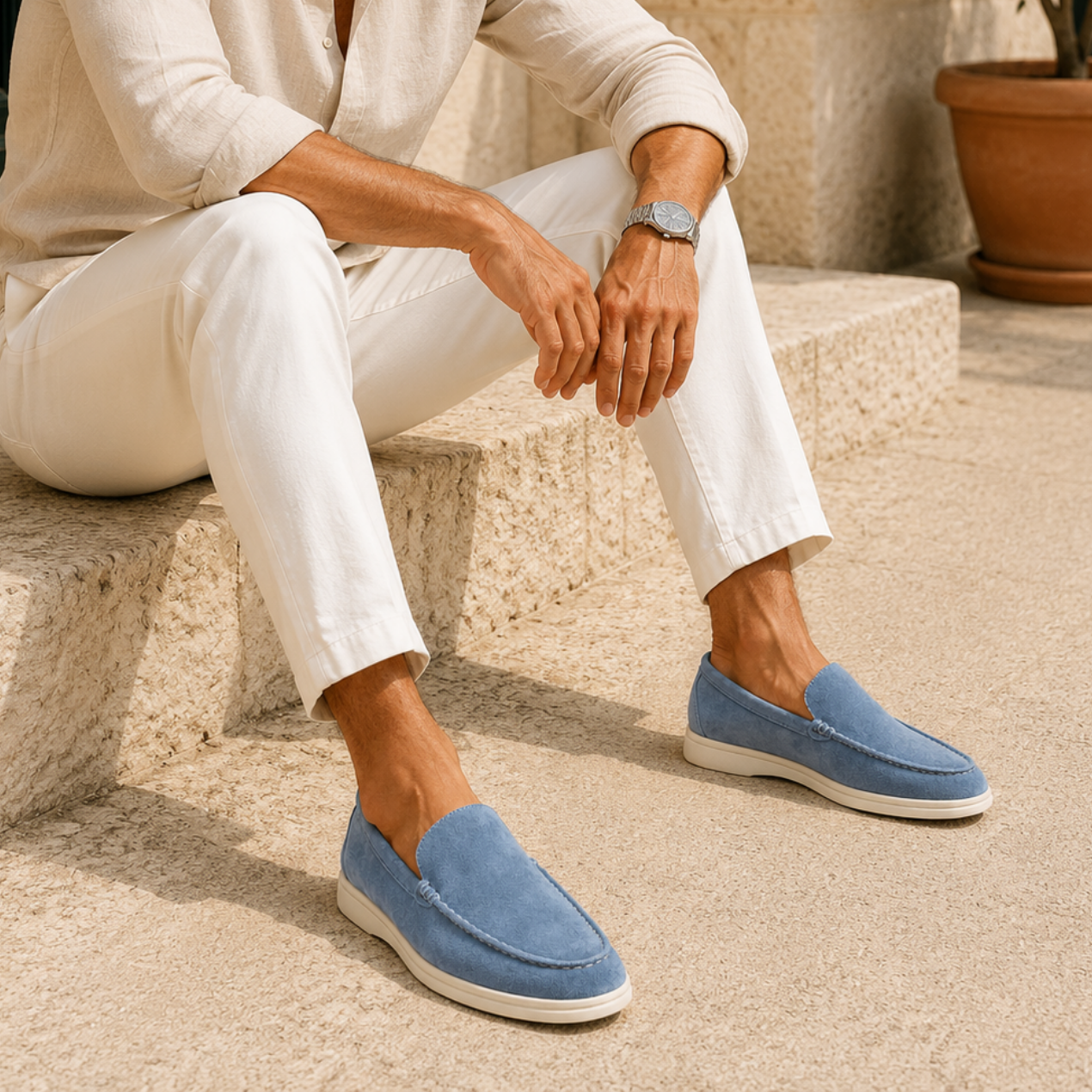 Mocassins Slip-On En Suédine Luxe – Style Décontracté Chic