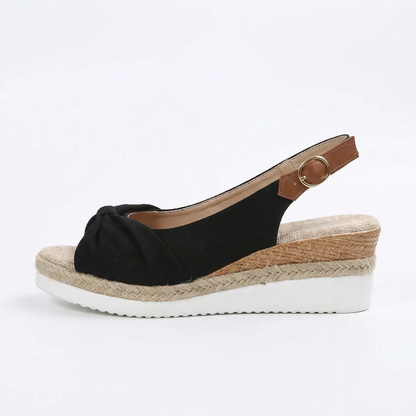 Sandales Ergonomiques Compensées Bride Ajustable | Confort Orthopédique Femme