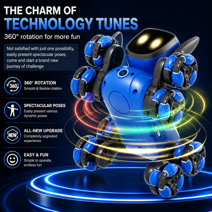 Chien robot RC, détail des lumières LED
