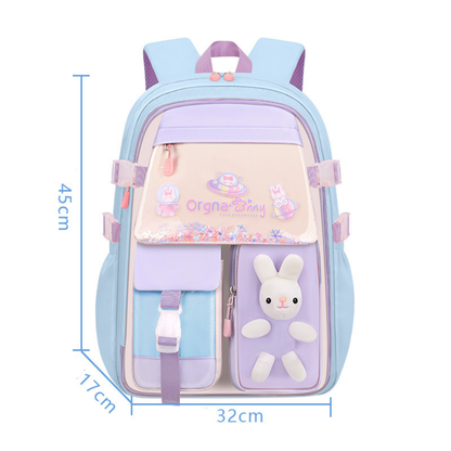 Sac à dos scolaire bleu, grand format