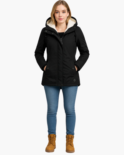 Veste Hiver Femme Capuche Doublée Polaire – Chaleur & Confort