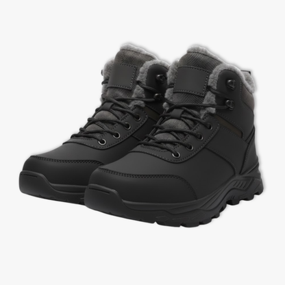 Bottes de neige homme noires, vue de côté