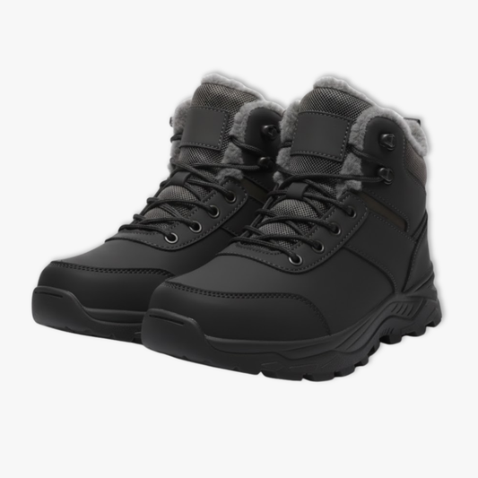 Bottes de neige homme noires, vue de côté