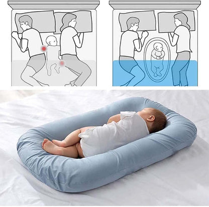 Nid douillet bébé avec dimensions indiquées