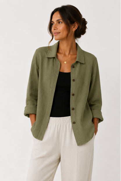 Veste Femme Légère – Surchemise Élégante à Boutons pour Toutes les Saisons – vue 6
