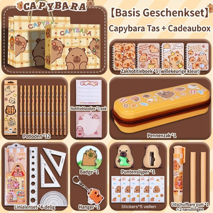 Coffret papeterie capybara standard en coffret cadeau