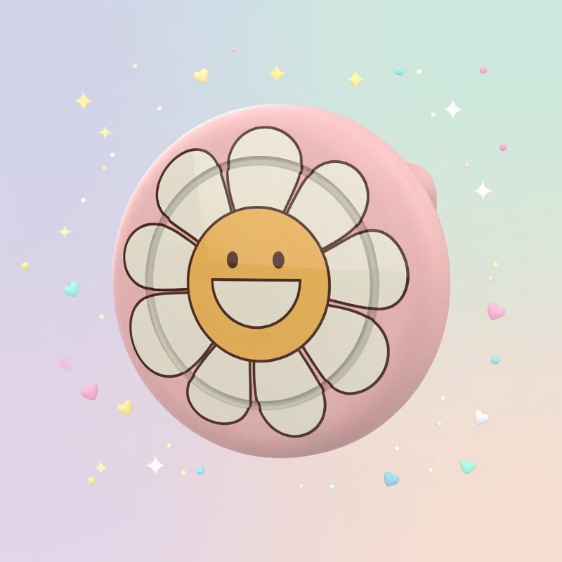 Broche porte-AirTag, design Fleur