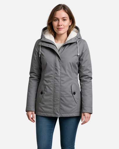 Veste Hiver Femme Capuche Doublée Polaire – Chaleur & Confort