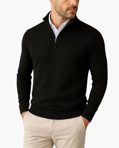 Pull Homme Demi-Zip – Style Business Décontracté & Élégant | Automne Hiver