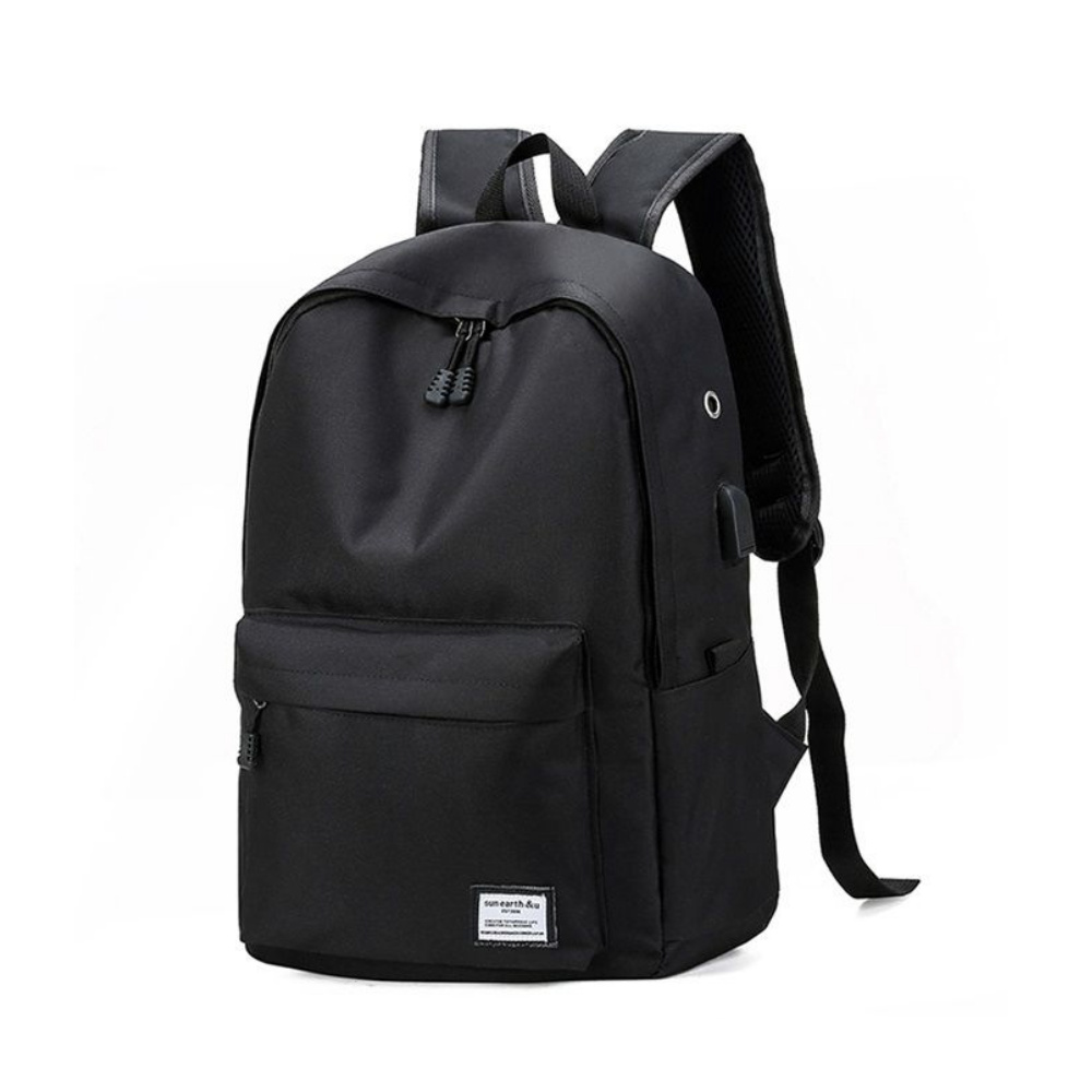 Sac à dos pour ordinateur portable noir avec port USB