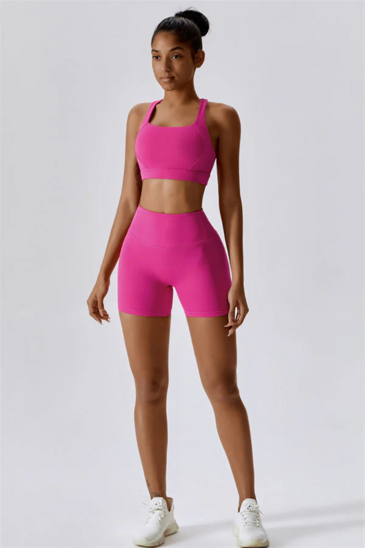 Ensemble Sport Femme SculptFit Sans Coutures – Brassière et Short Taille Haute