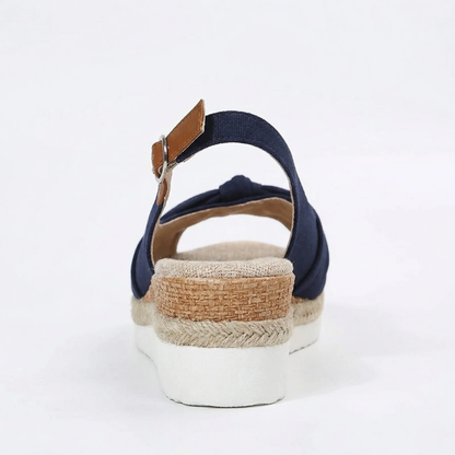 Sandales Ergonomiques Compensées Bride Ajustable | Confort Orthopédique Femme