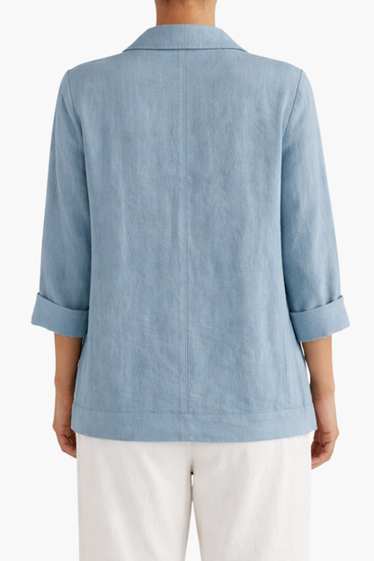 Blazer Femme En Linen – Veste Élégante En Lin Coupe Décontractée