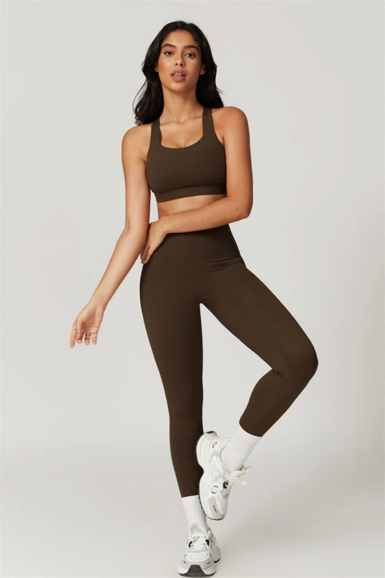 Ensemble Sport Femme Dos Croisé – Brassière et Legging Taille Haute Sculptant