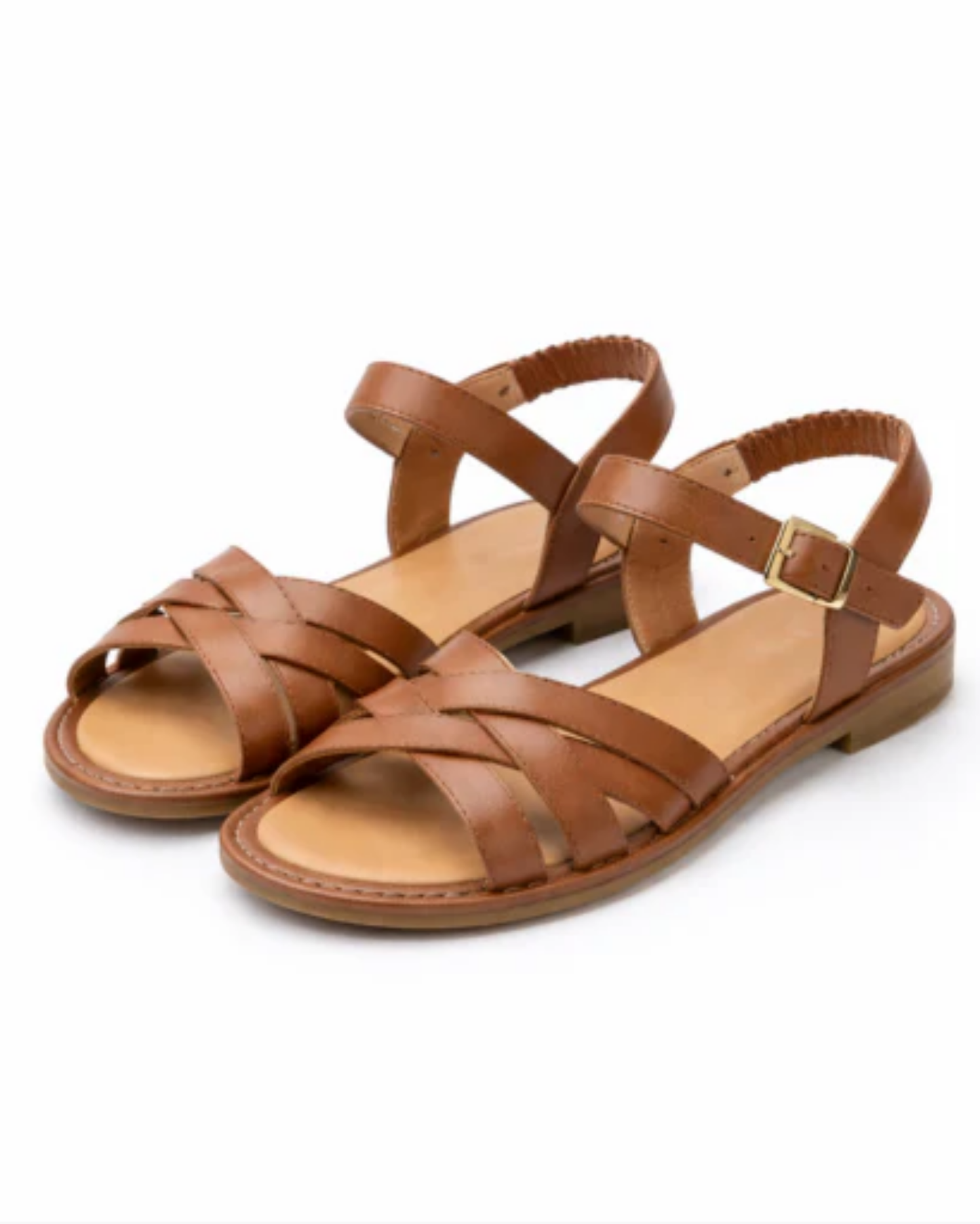 Sandales Plates Femme – Brides Croisées Réglables & Légèreté, Confort Estival