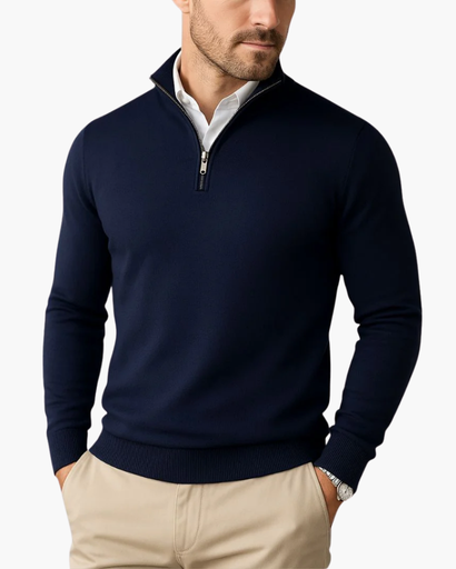 Pull Homme Demi-Zip – Style Business Décontracté & Élégant | Automne Hiver