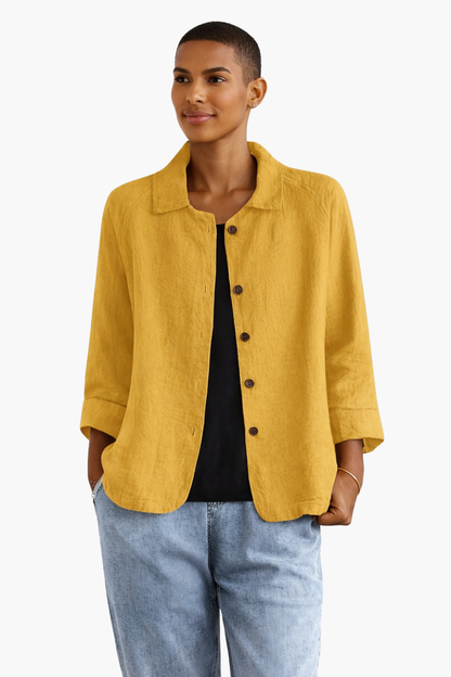 Veste Légère Femme Boutonnée – Tissu Fluide & Style Décontracté Élégant | Printemps & Bureau