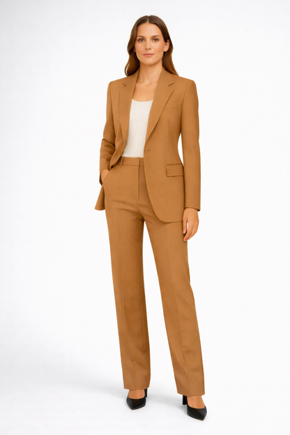 Tailleur Femme – Blazer Structuré & Pantalon Droit, Ensemble Élégant Bureau Soirée – vue 7