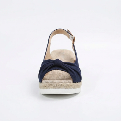 Sandales Ergonomiques Compensées Bride Ajustable | Confort Orthopédique Femme