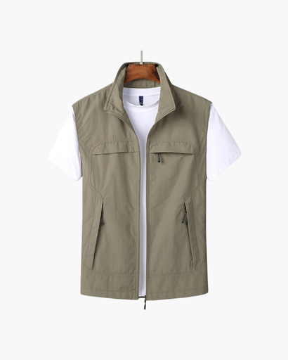 Gilet sans manches homme, détail des poches