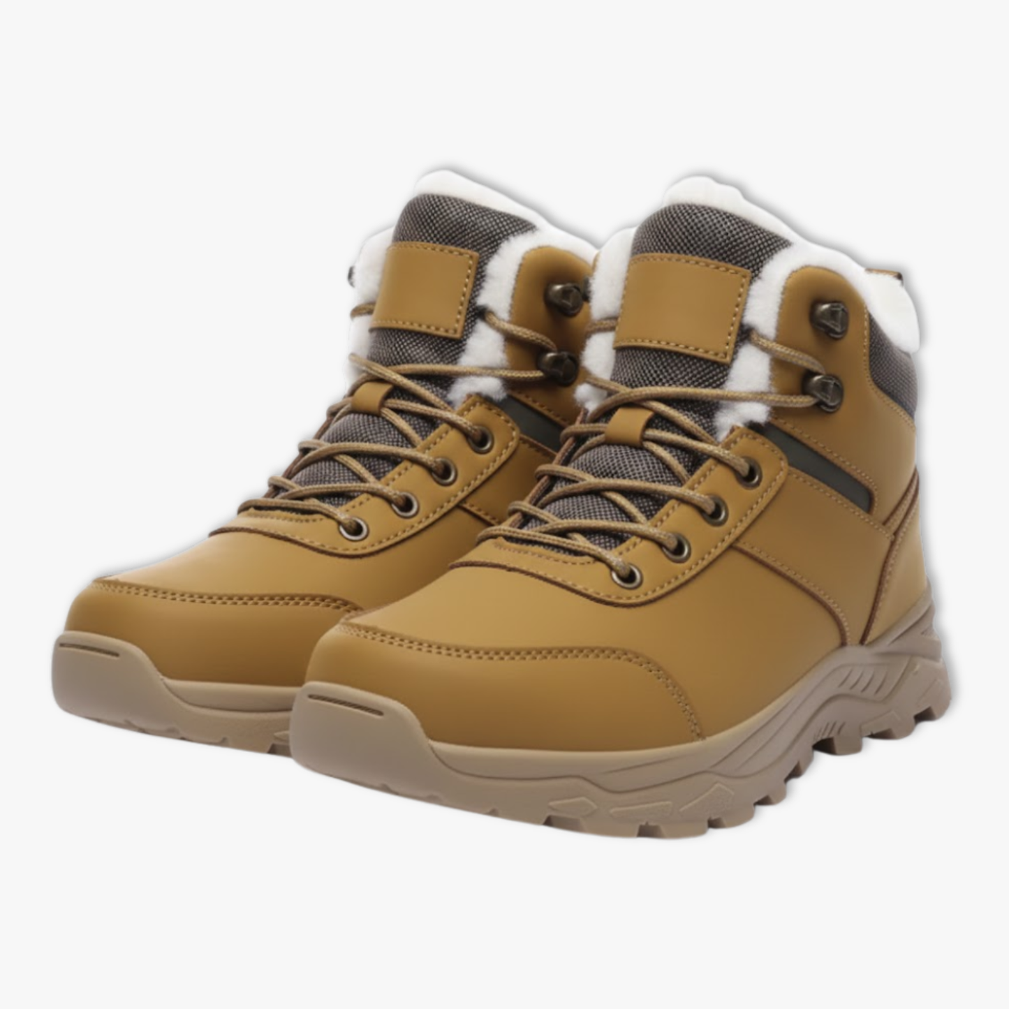 Bottes de neige homme jaunes, vue de côté