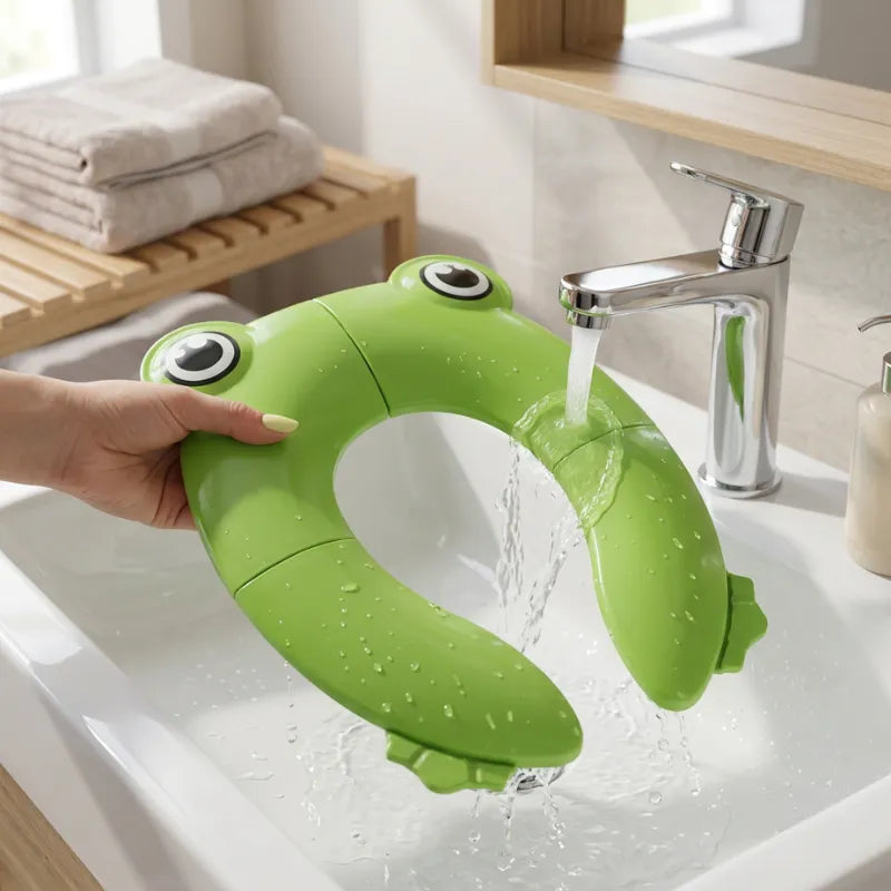 Réducteur de toilette grenouille, format voyage