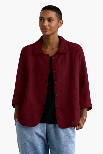 Veste Légère Femme Boutonnée – Tissu Fluide & Style Décontracté Élégant | Printemps & Bureau