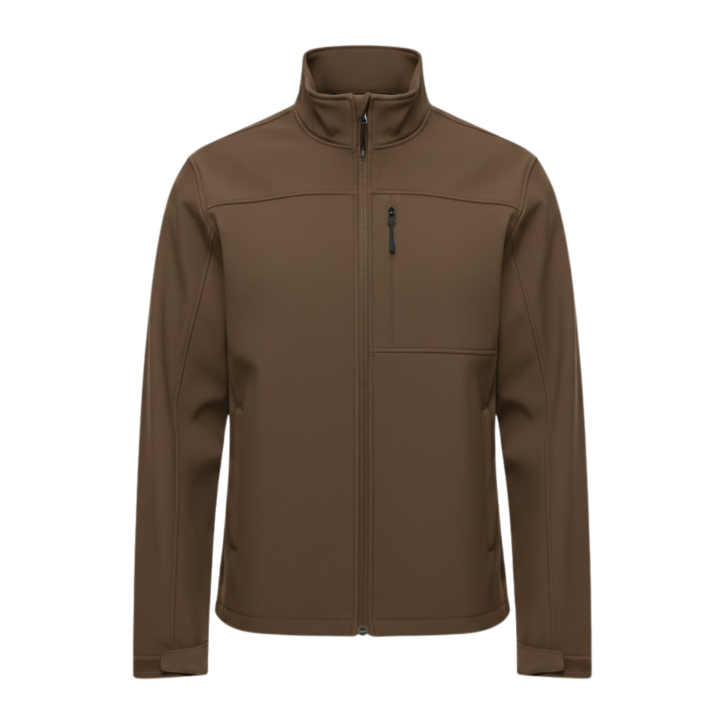 Veste imperméable homme col montant, coloris marron foncé