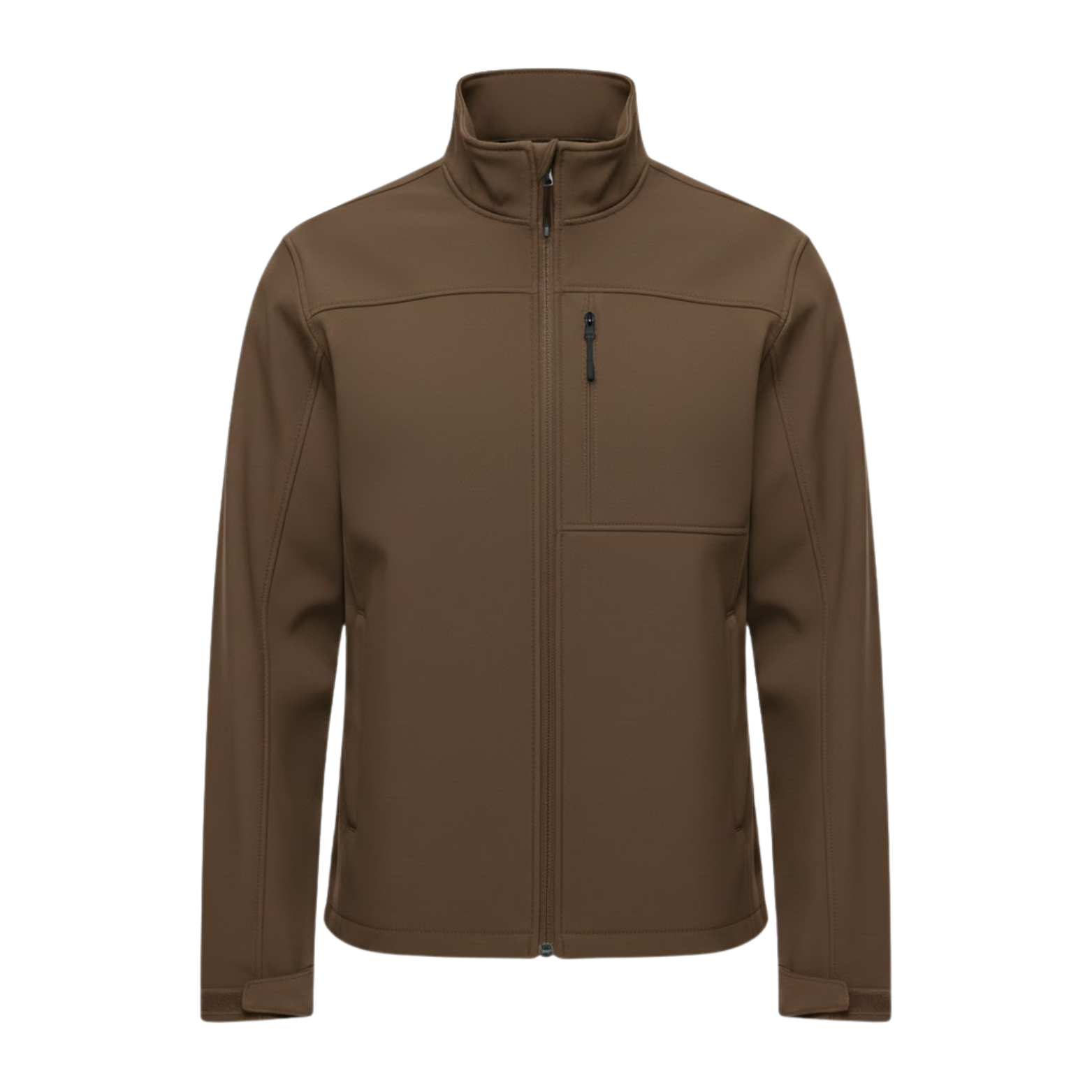 Veste imperméable homme col montant, coloris marron foncé