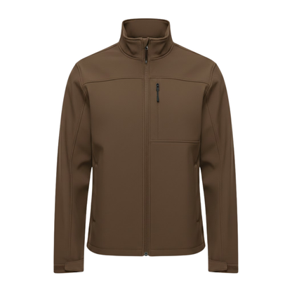 Veste imperméable homme col montant, coloris marron foncé