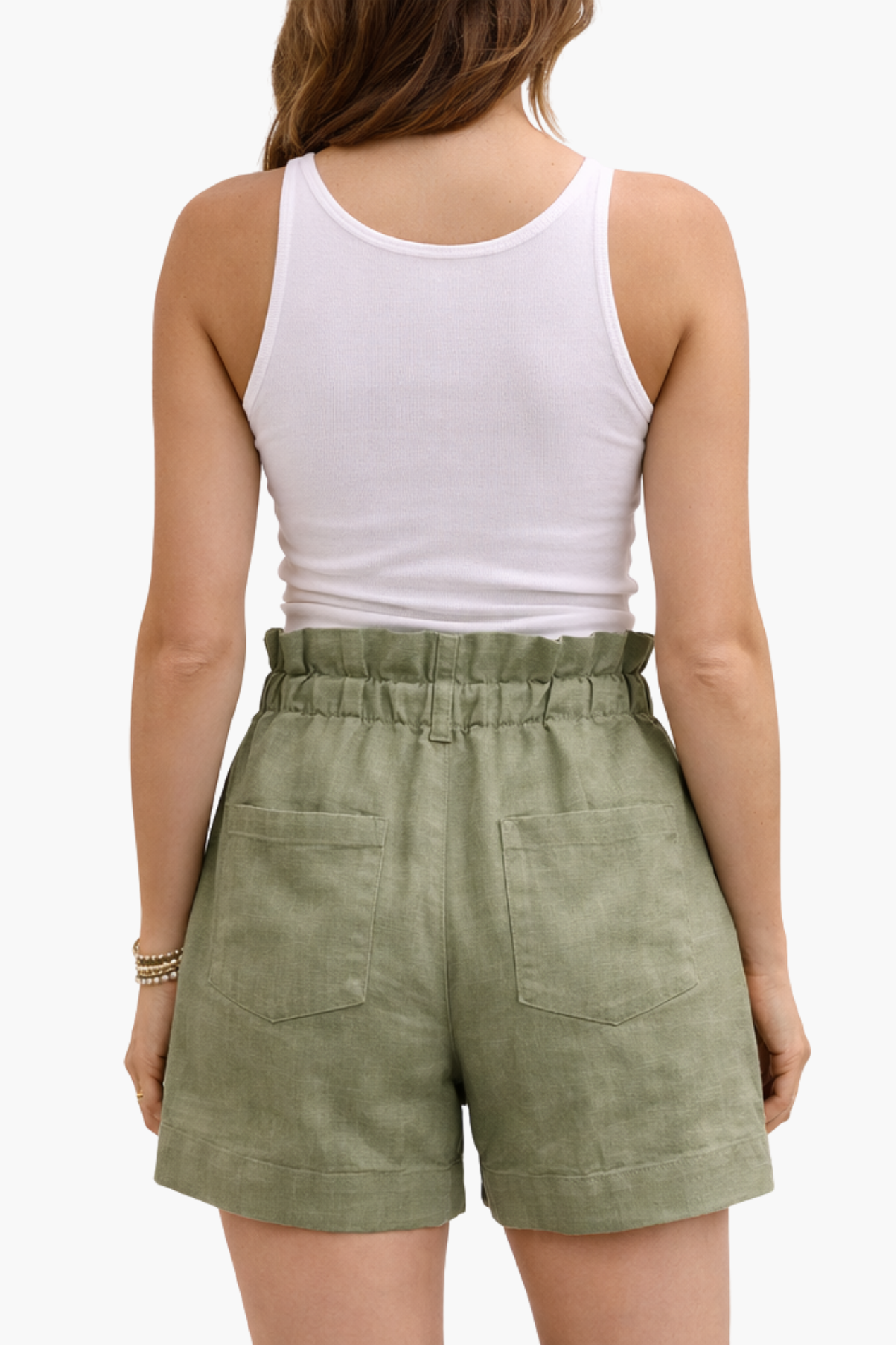 Short Lin Femme – Taille Haute & Ceinture Nouée, Coupe Fluide Style Bohème Estival