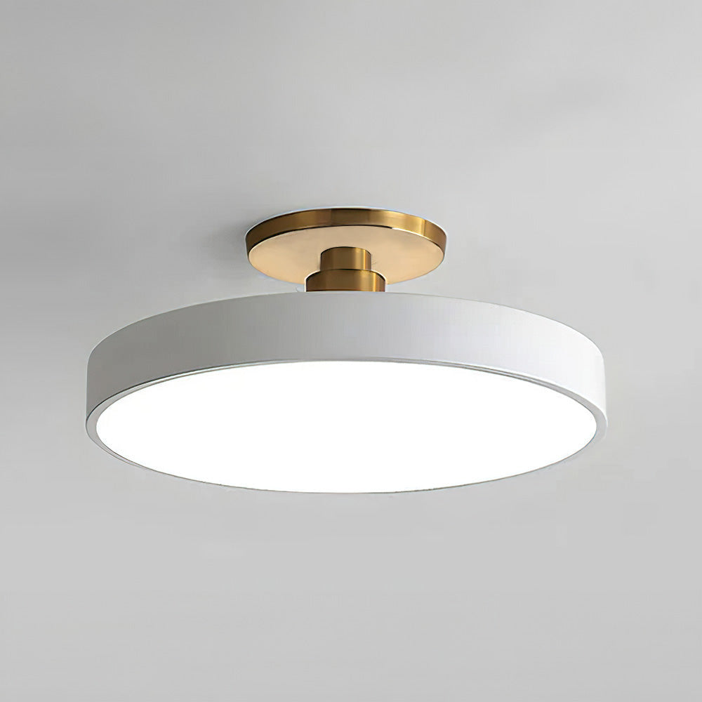 Plafonnier semi-encastré blanc