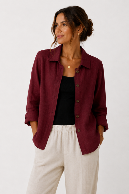Veste Femme Légère – Surchemise Élégante à Boutons pour Toutes les Saisons – vue 8
