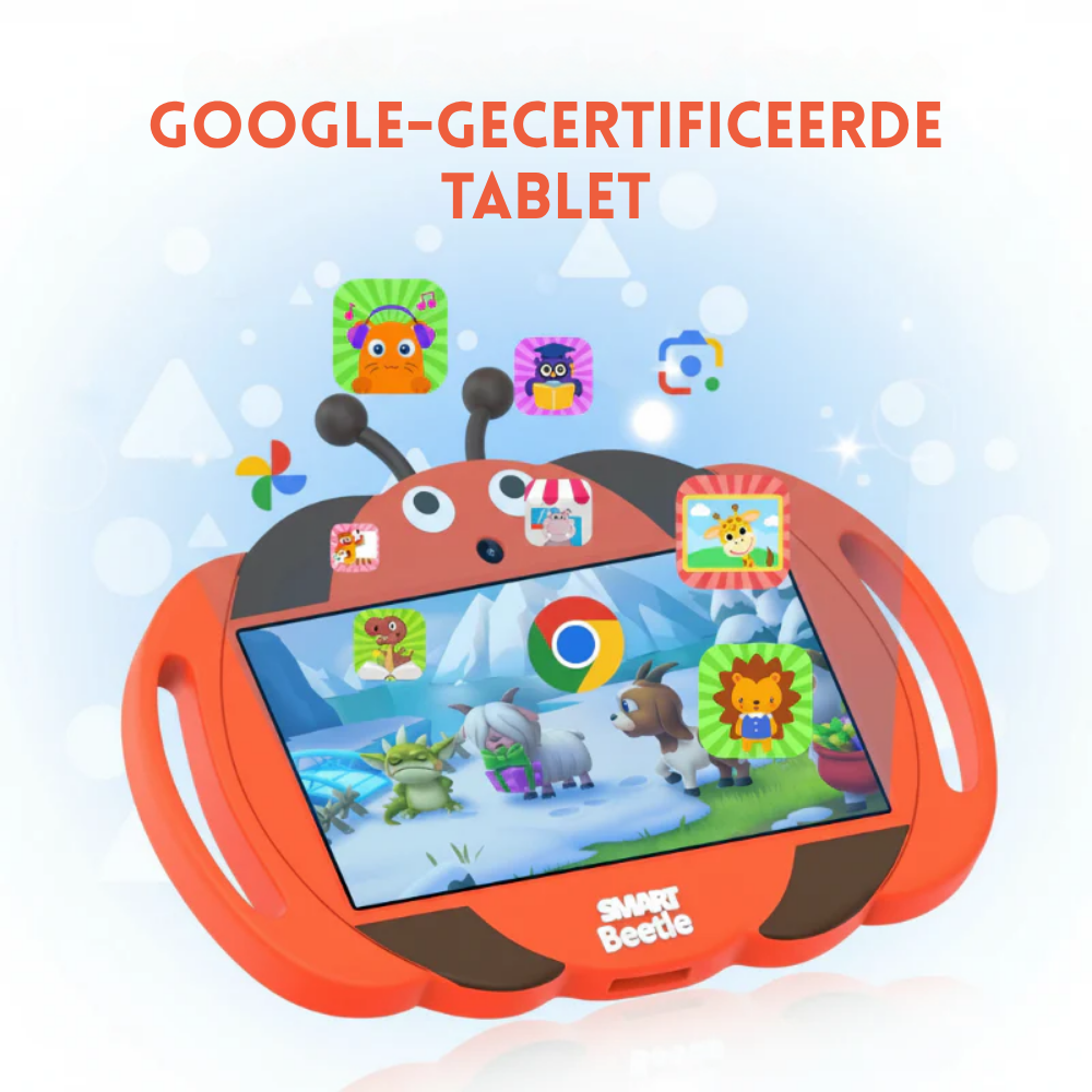 Tablette enfant affichant des applications éducatives