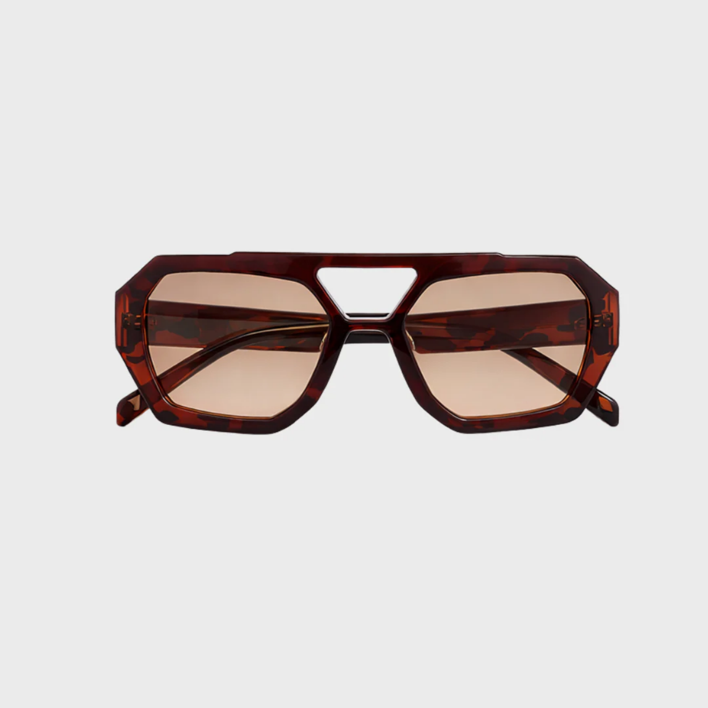 Occhiali da Sole Oversize – Montatura Tartarugata Geometrica di Tendenza