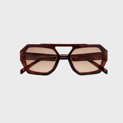 Occhiali da Sole Oversize – Montatura Tartarugata Geometrica di Tendenza