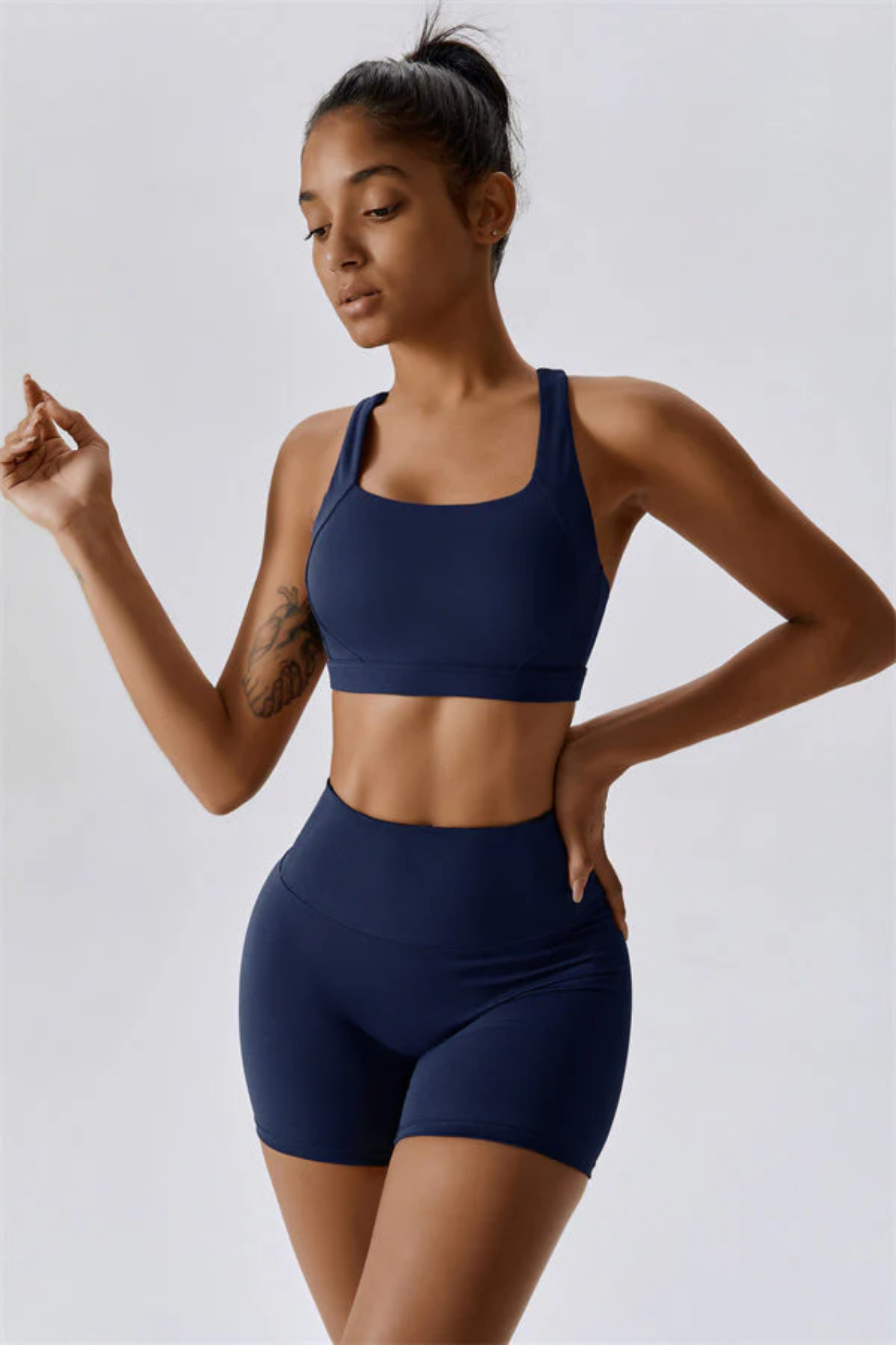 Ensemble Sport Femme SculptFit Sans Coutures – Brassière et Short Taille Haute