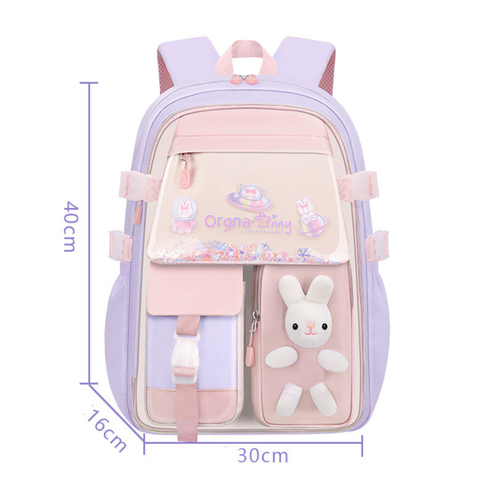 Sac à dos scolaire violet, petit format