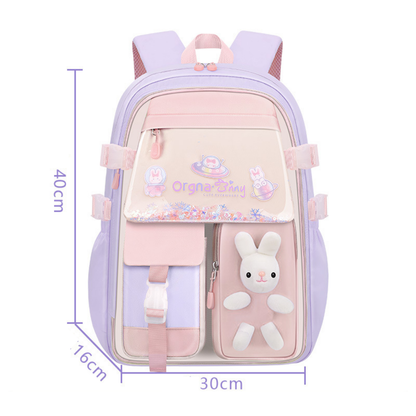 Sac à dos scolaire violet, petit format