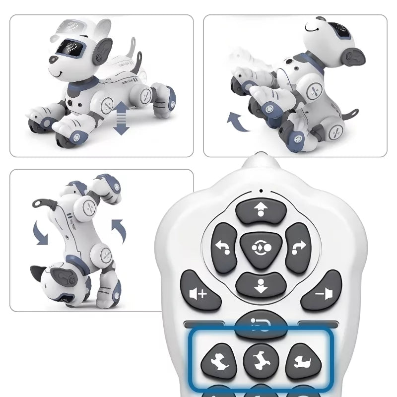 Chiot robot RC en coloris jaune doré avec fonctions musicales