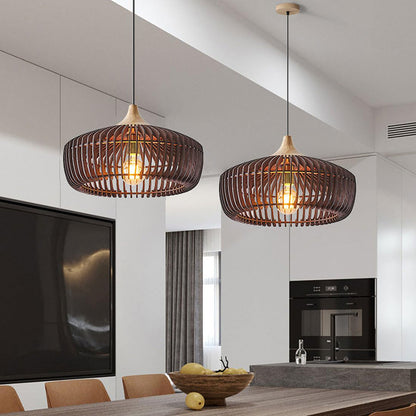 Suspension bois nordique japonais noyer