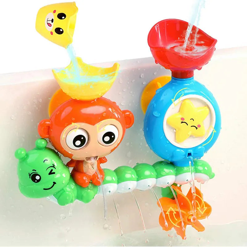 Set de jouets de bain à ventouses avec circuit d'eau