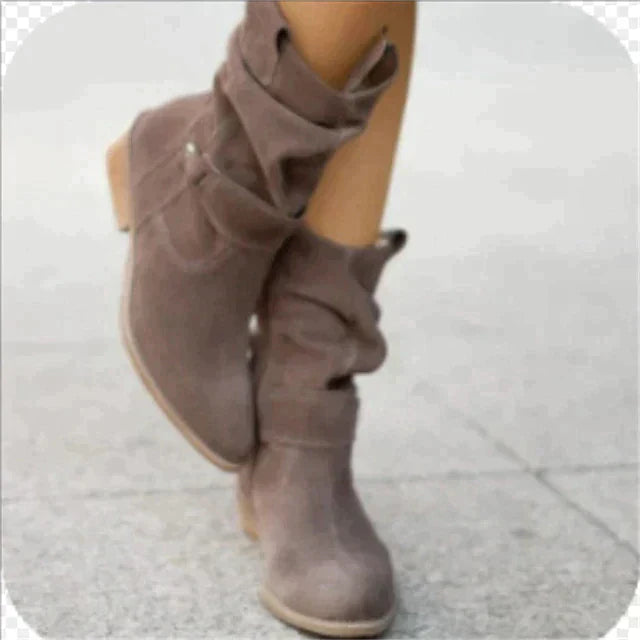 Bottines femme suédine Gris foncé