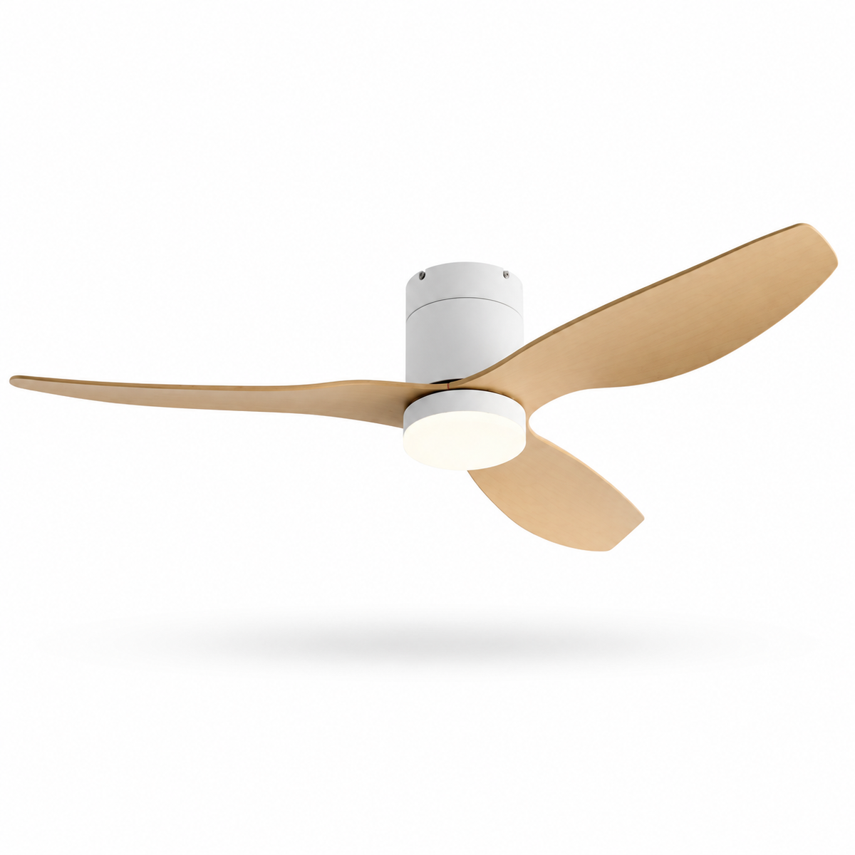Ventilateur de Plafond en Bois & LED 132 cm