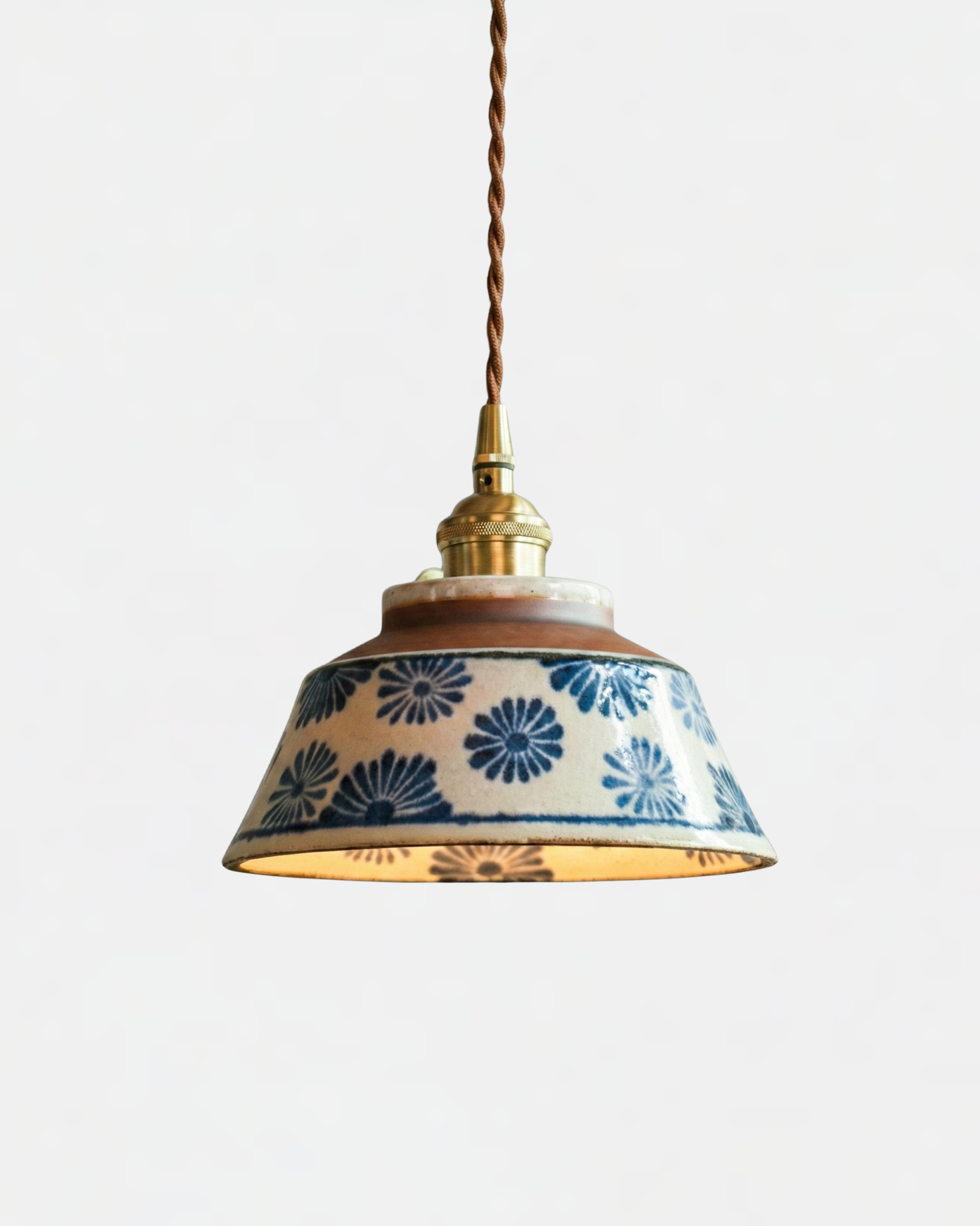 Suspension SAVI motif Indigo Floral