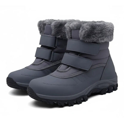 Bottines de neige femme étanches grises