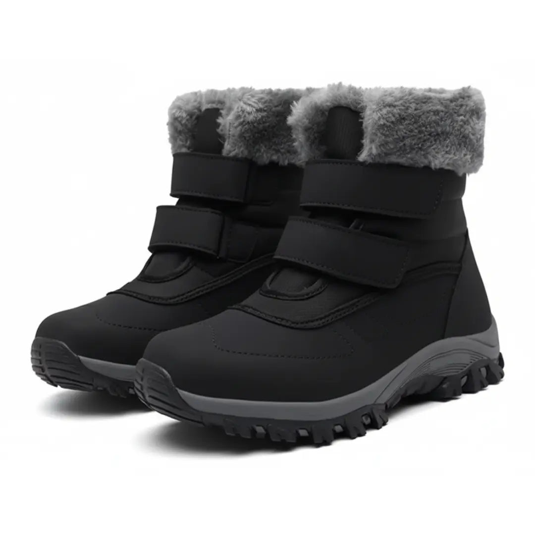 Bottines de neige femme étanches noires