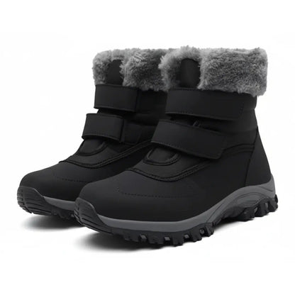 Bottines de neige femme étanches noires