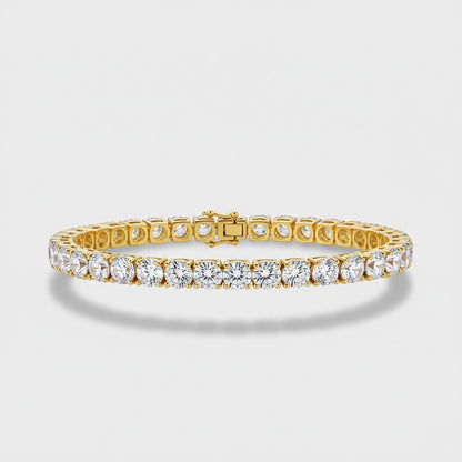 bracelet tennis zircons argentés, vue portée poignet