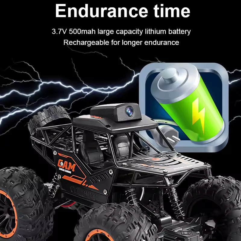SUV RC tout-terrain, gros plan de la caméra